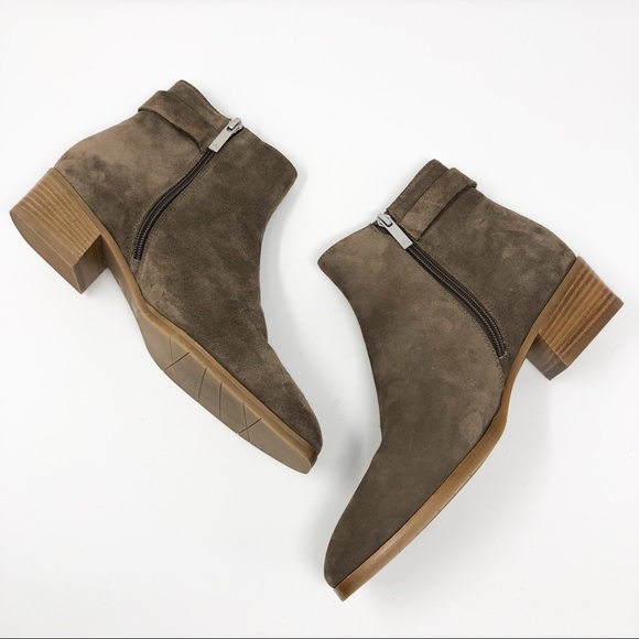NEW Aquatalia Faria Taupe Buckle Ankle Boots 10 - Picture 4 of 8